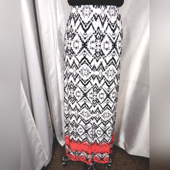 Three Pink Hearts TAG Sun Dress, Long, Criss Cross Straps, black/White/Pink, XS - Picture 8 of 12